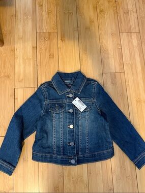 The Children's Place Girls' Dark Blue Denim Jacket 4T